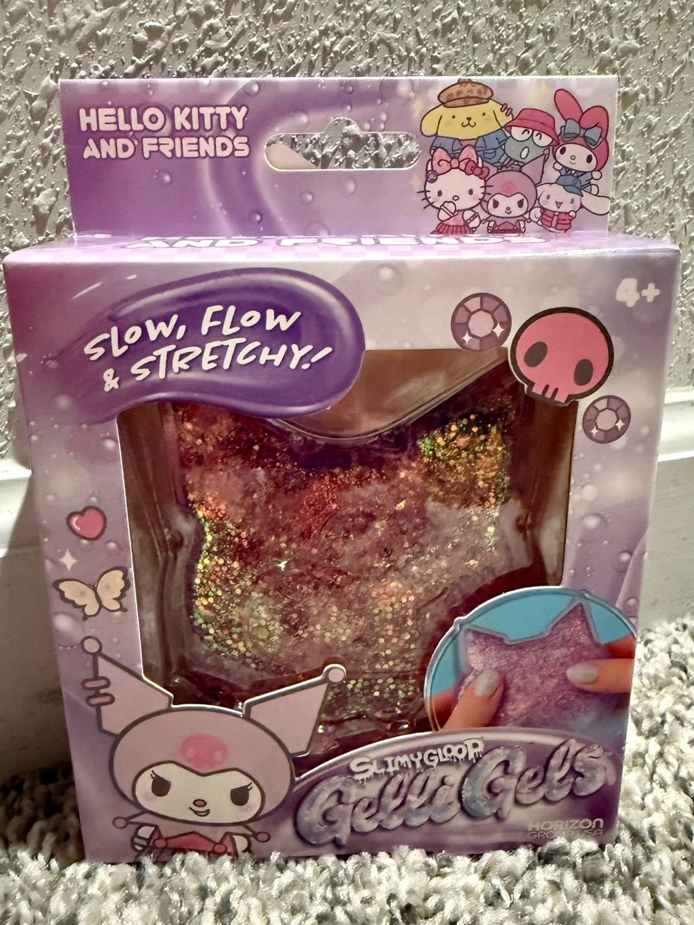 Hello Kitty Purple Glitter Gelli Gels Sensory Slime